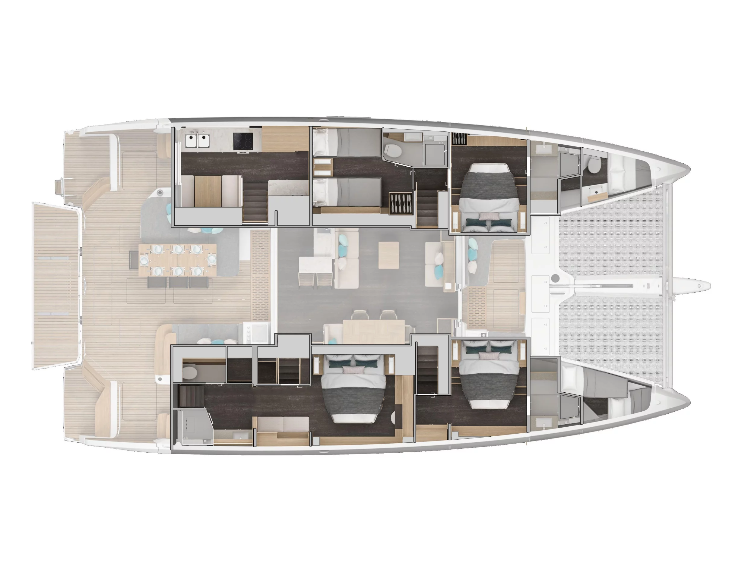 Lagoon 60 (SUNNY DREAM (Fully Crewed)) Plan image - 9
