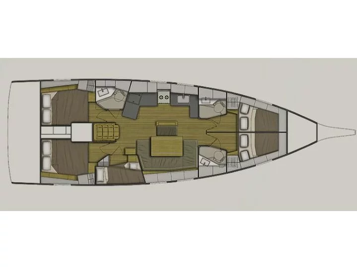 Oceanis 46.1 10 pax (Bar-Bar) Plan image - 2