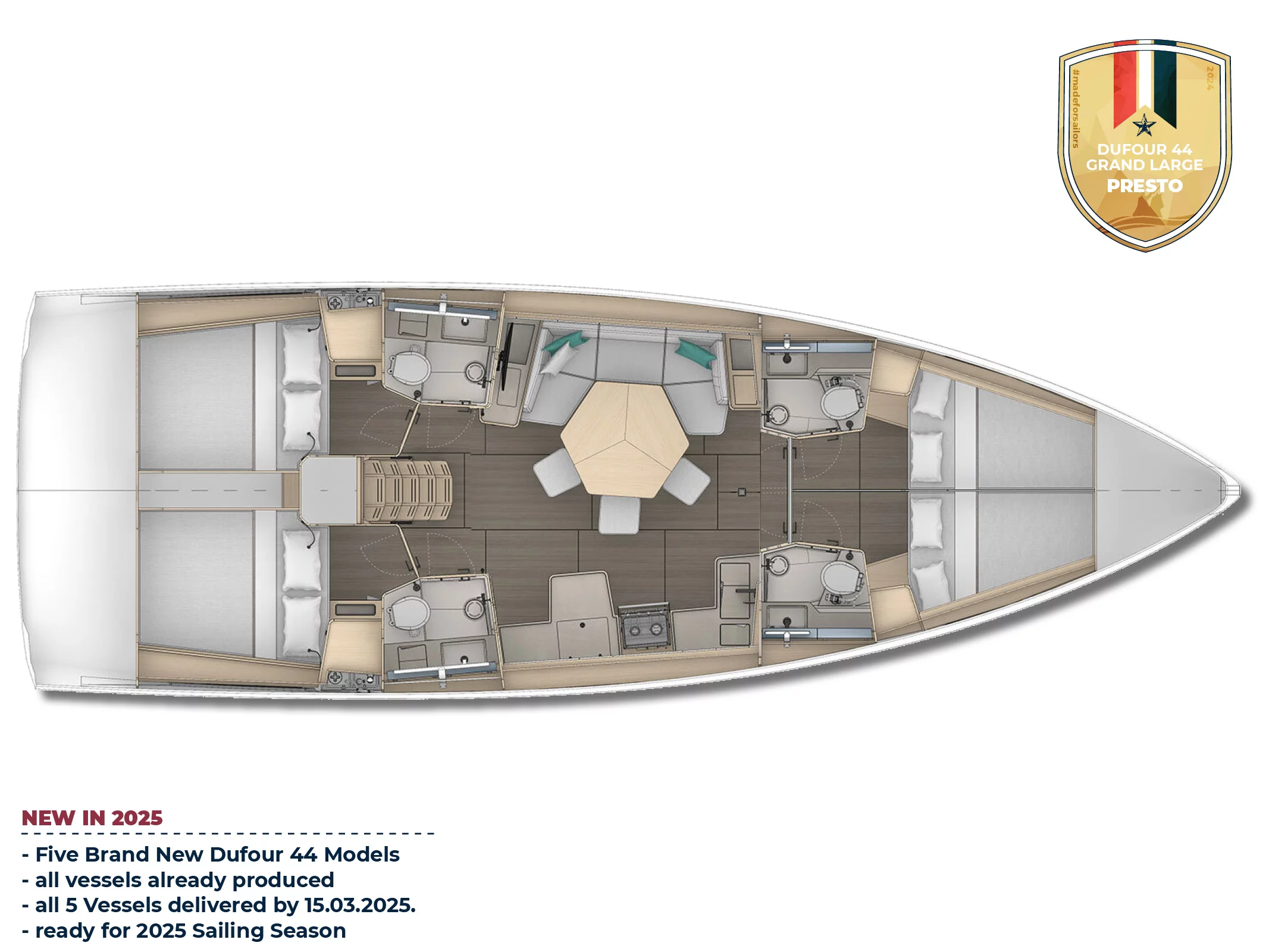 Dufour 44 Grand Large (Presto) Plan image - 117