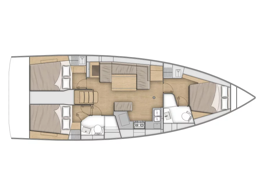 Oceanis 40.1 (Raz kaiou) Plan image - 2