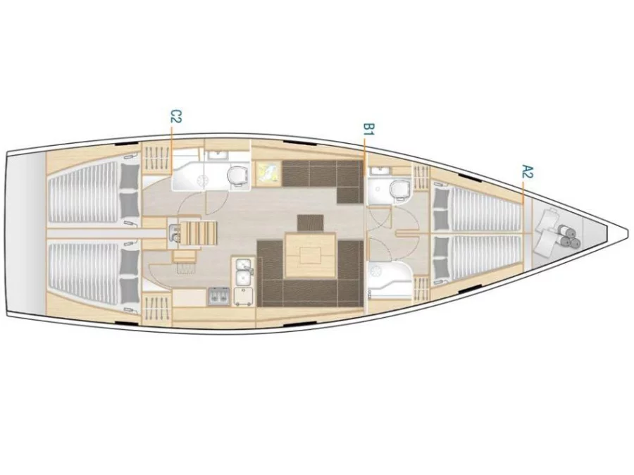 Hanse 458 (Hydra) Plan image - 1