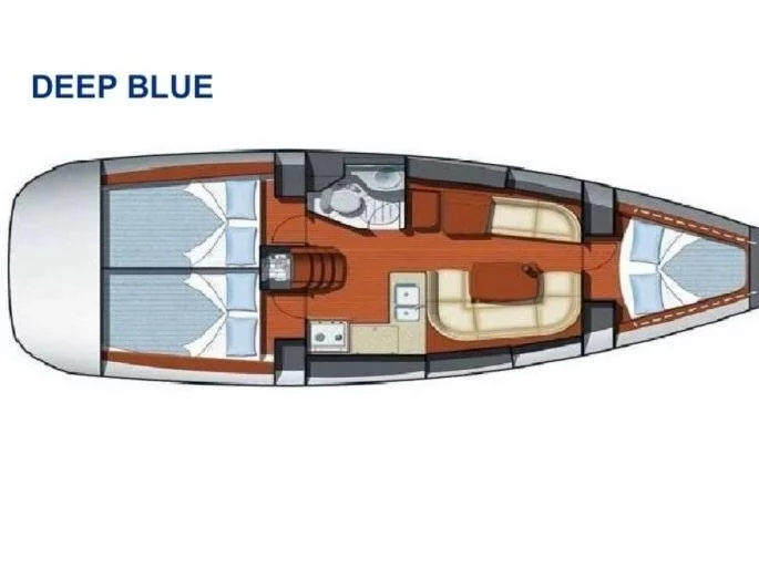 JEANNEAU SUN ODYSSEY 37 (Deep blue) Plan image - 1