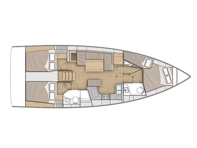 Oceanis 40.1 (4 cabins) (Oceanis40.1_1) Plan image - 6