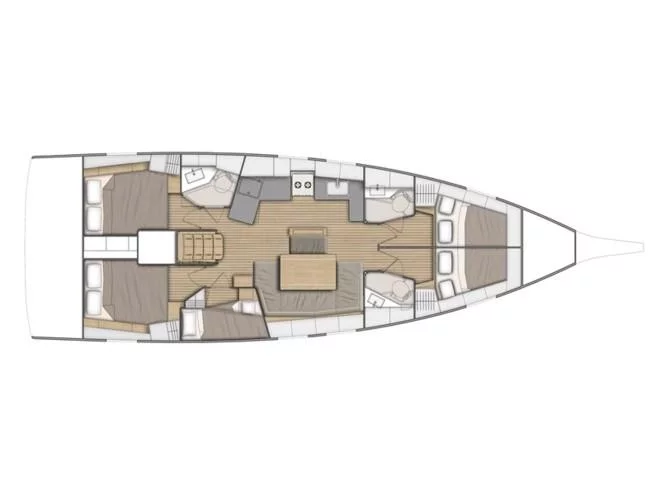 Oceanis 46.1 (GKILIA MARE (generator, air condition, full teak deck)) Plan image - 1