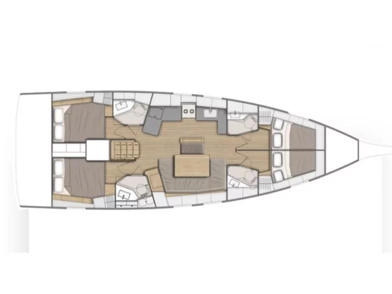 Oceanis 46.1 - 4 cabins (Goldeneye) Plan image - 2