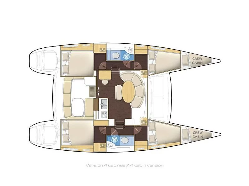 Lagoon 380 (Oh Darling | NEW engines, electric winch, solar panel) Plan image - 3
