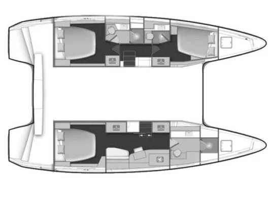 Lagoon 50 (Yacht Getaways II (King cabin #1)) Plan image - 1