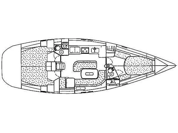 Oceanis 440 (Cabin 1 - Forward cabin - 2 persons (Xanemo)) Plan image - 1