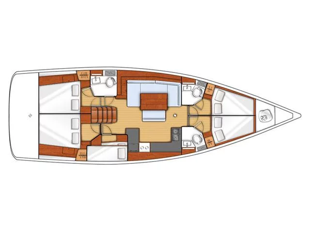 Oceanis 48 (Butterfly (AIR-CO/GENERATOR/12 PAX)) Plan image - 2