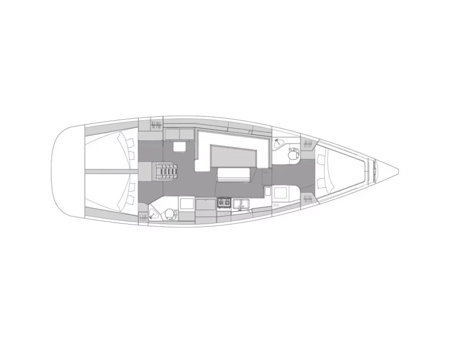 Elan 45.1 Impression 3 cabins 2 heads (Ianira) Plan image - 3