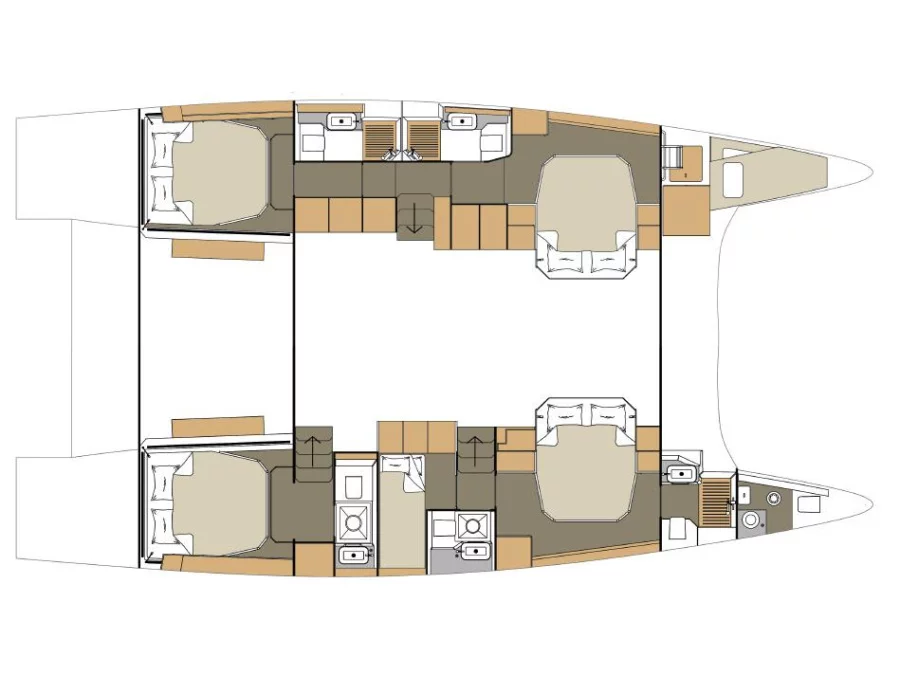 Dufour 48 Catamaran (Bahia Serena) Plan image - 3