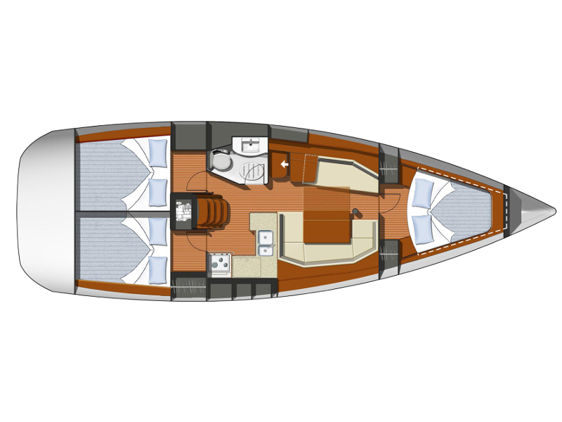 Photo #4 - Sun Odyssey 39i (Cabiria) en Portisco - 12447