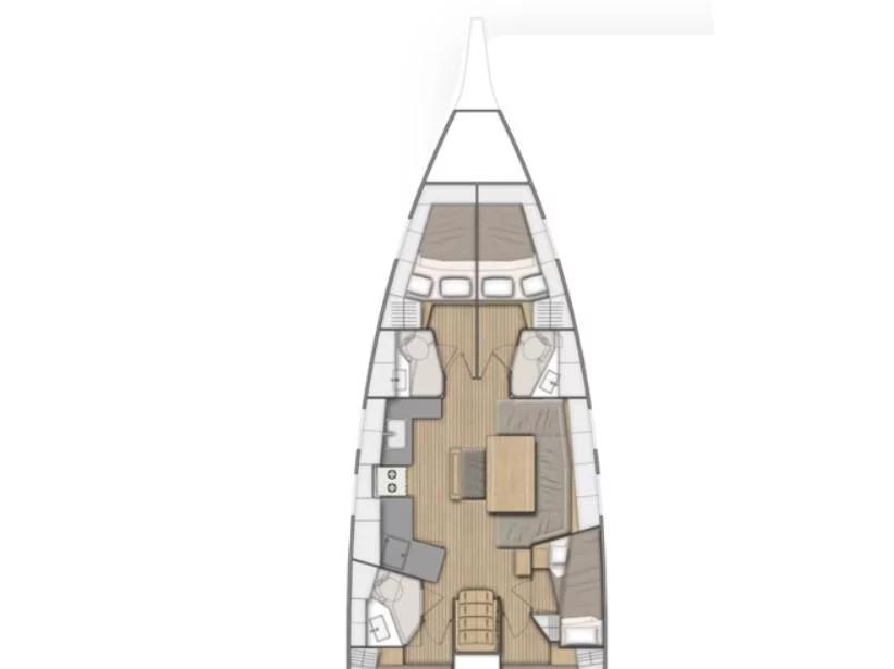Oceanis 46.1  5 cabins (Irene) Plan image - 1