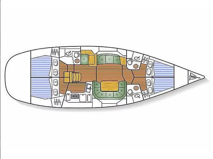 Sun Odyssey 49 (Sunset) Plan image - 2