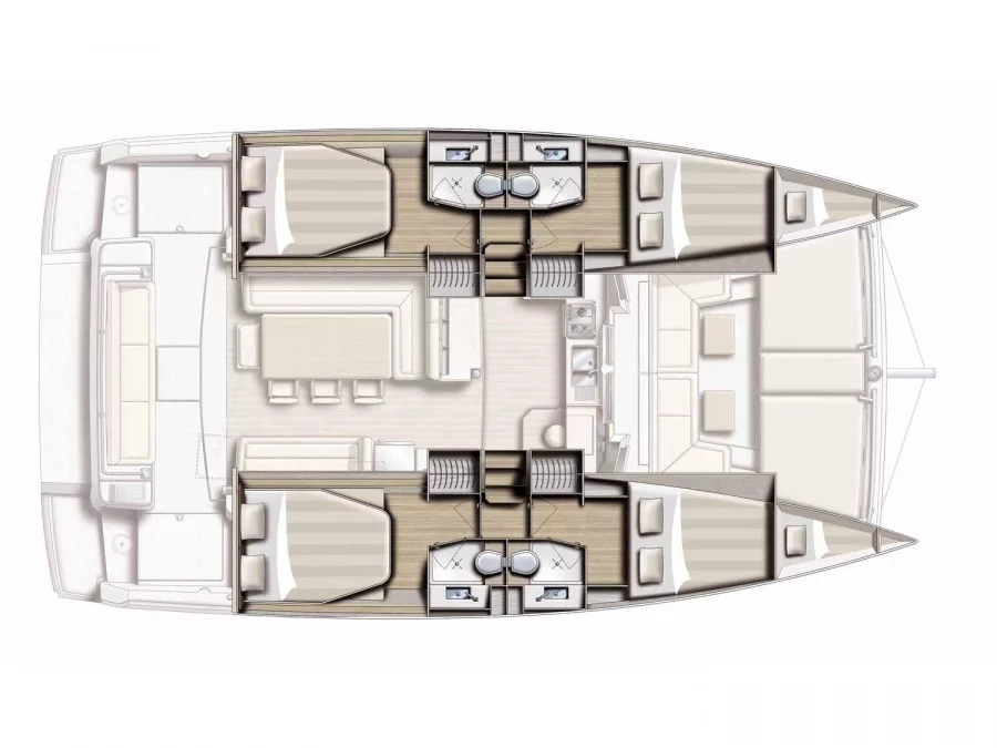 Bali 4.1 (Front Port double cabin) Plan image - 1