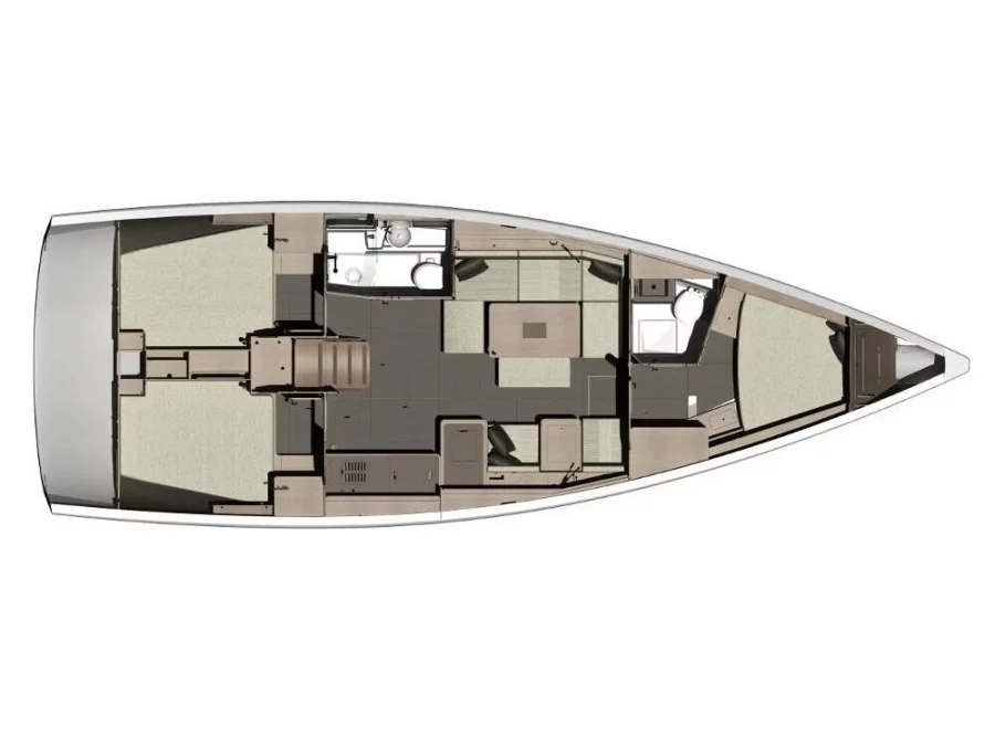 Dufour 410 Grand Large (Freedom) Plan image - 2