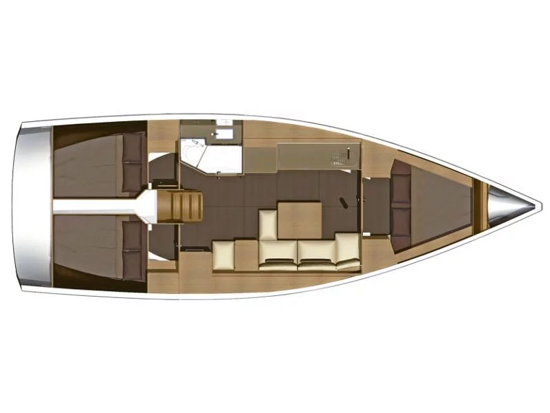 Dufour 382 GL (Sunny Blue) Plan image - 6