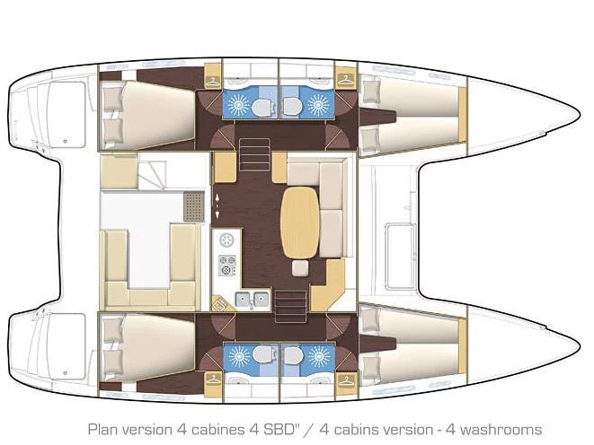 Lagoon 400 S2 (Mare Quiero) Plan image - 5