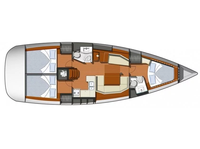 Sun Odyssey 42 i (Posidonia) Plan image - 18