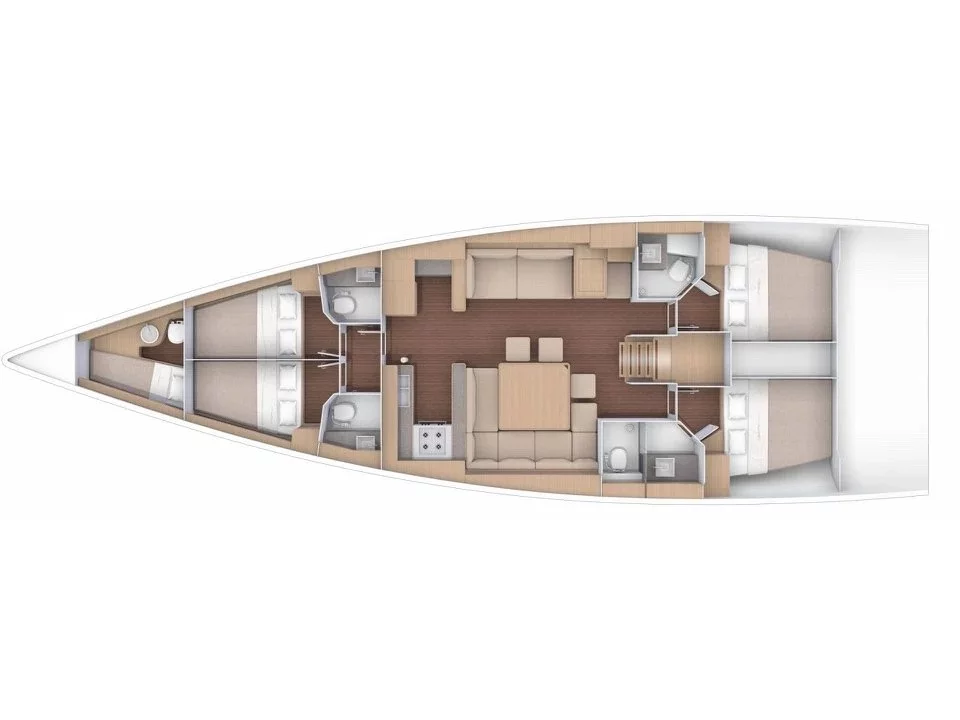 Dufour 56 Exclusive (Razzmatazz) Plan image - 2