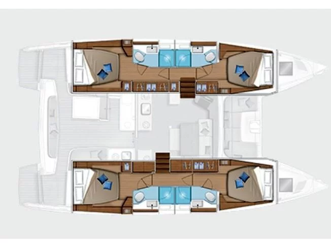 Lagoon 46 (HERMES (generator, air condition, water maker, 2 SUP free of charge)) Plan image - 3