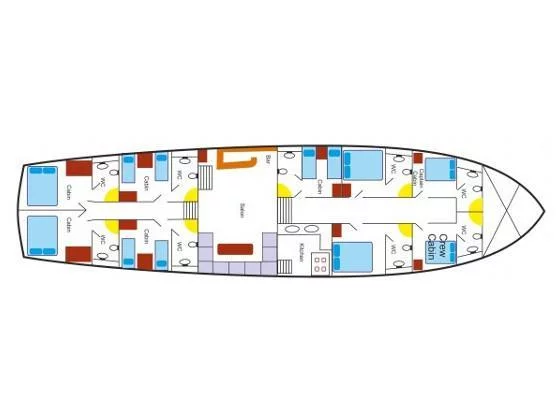 Gulet - Perla del Mar (Perla del Mar) Plan image - 1