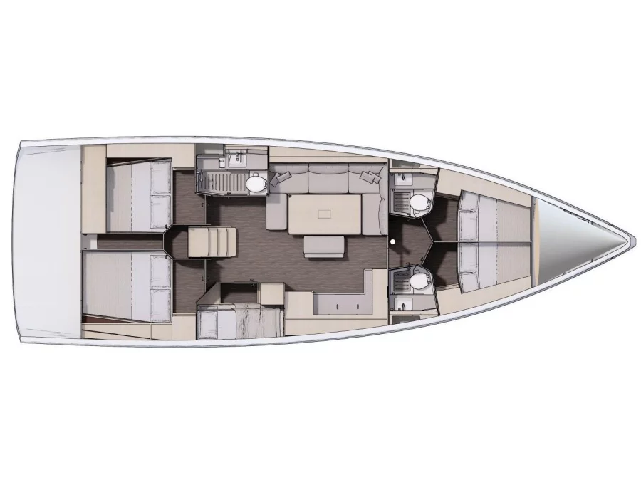 Dufour 470 - 5 cabins (Rock & Roll) Plan image - 8