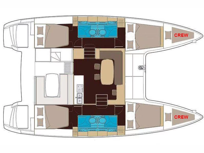 Lagoon 400 S2 (Esmeralda) Plan image - 9