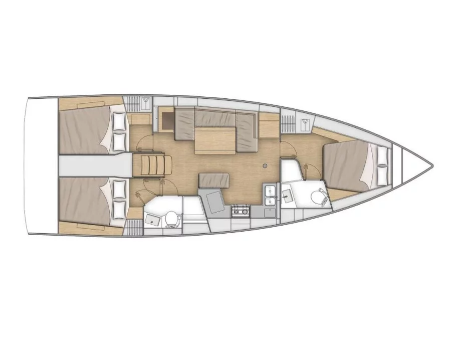 Oceanis 40.1 (First Passion) Plan image - 1