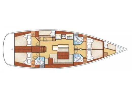 Oceanis 50 Family (Vanessa M) Plan image - 2