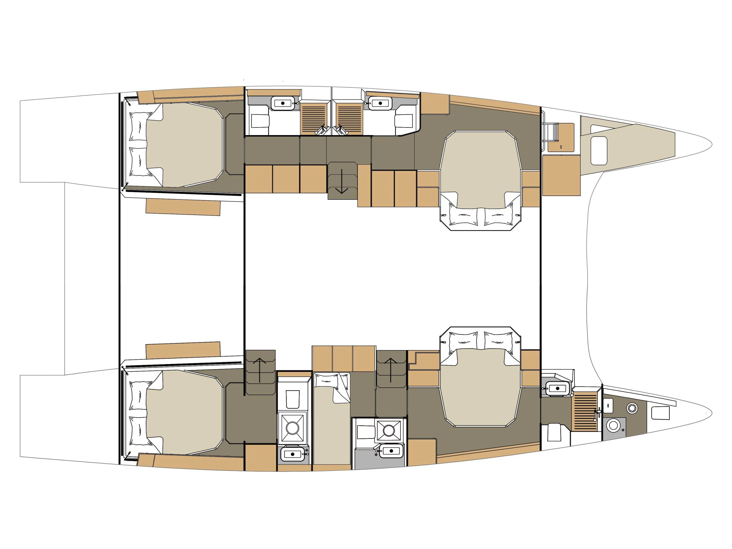 Dufour 48 Catamaran (NOX) Plan image - 16
