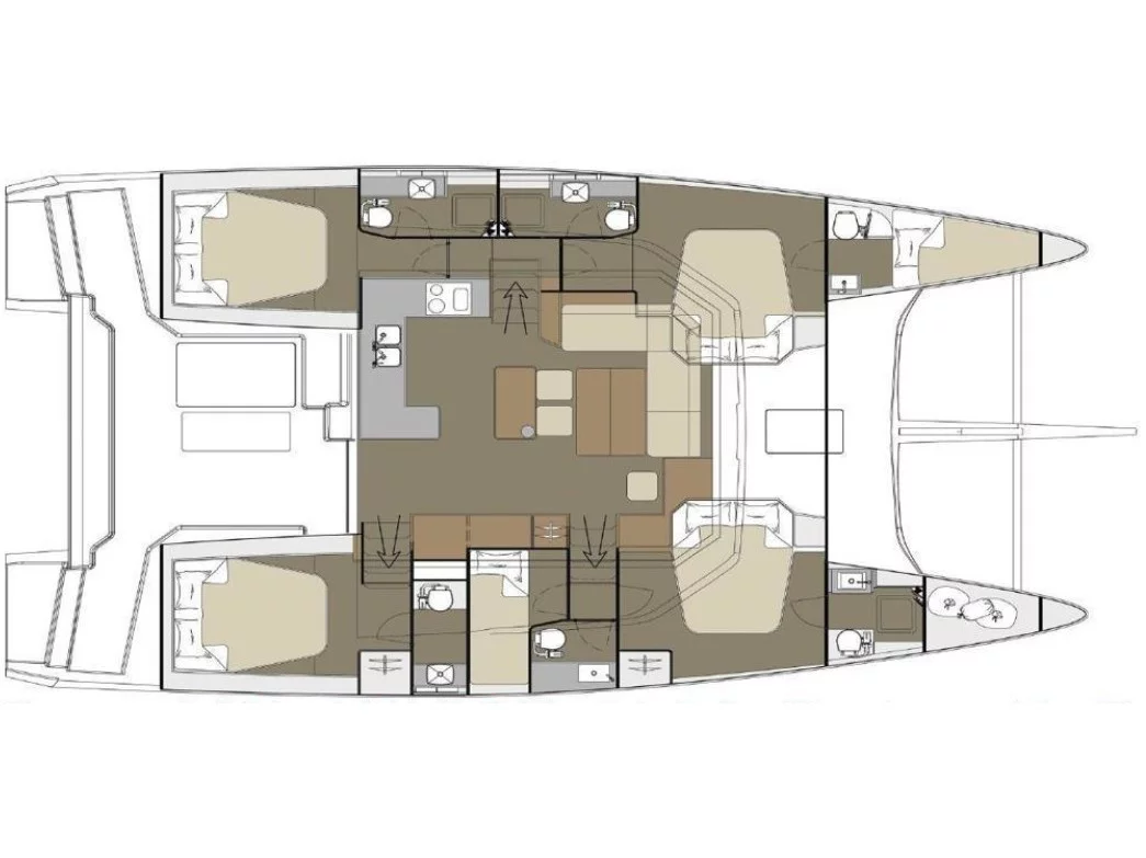 Dufour 48 Catamaran (VAR) Plan image - 6