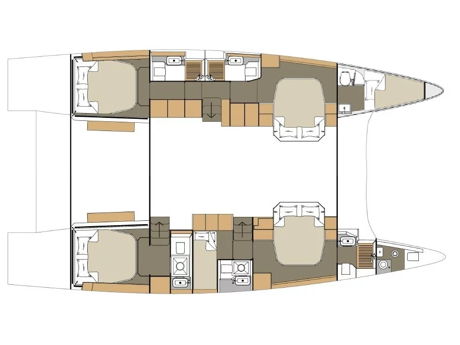 Dufour 48 Catamaran (CLO) Plan image - 7