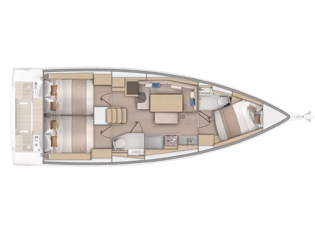 Oceanis 37.1 (Mercator) Plan image - 2
