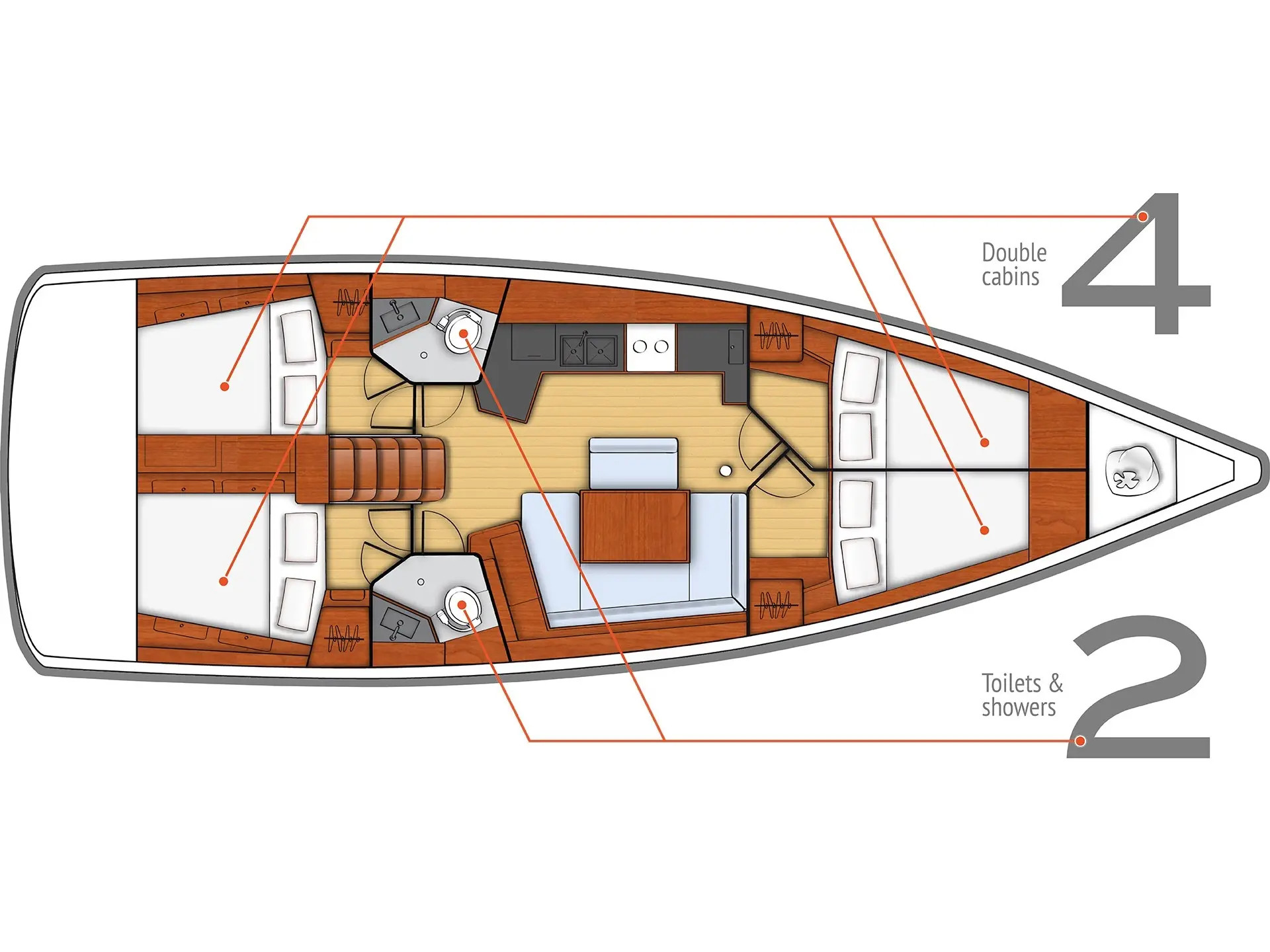 Photo #9 - Oceanis 45 (4 cabins) (Soul) in Tivat - 23332