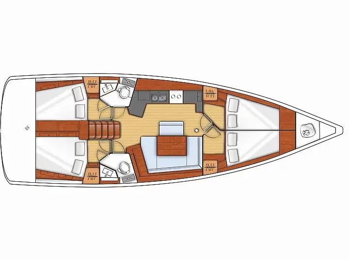 Oceanis 45 (4 cabins) (Twist) Plan image - 11