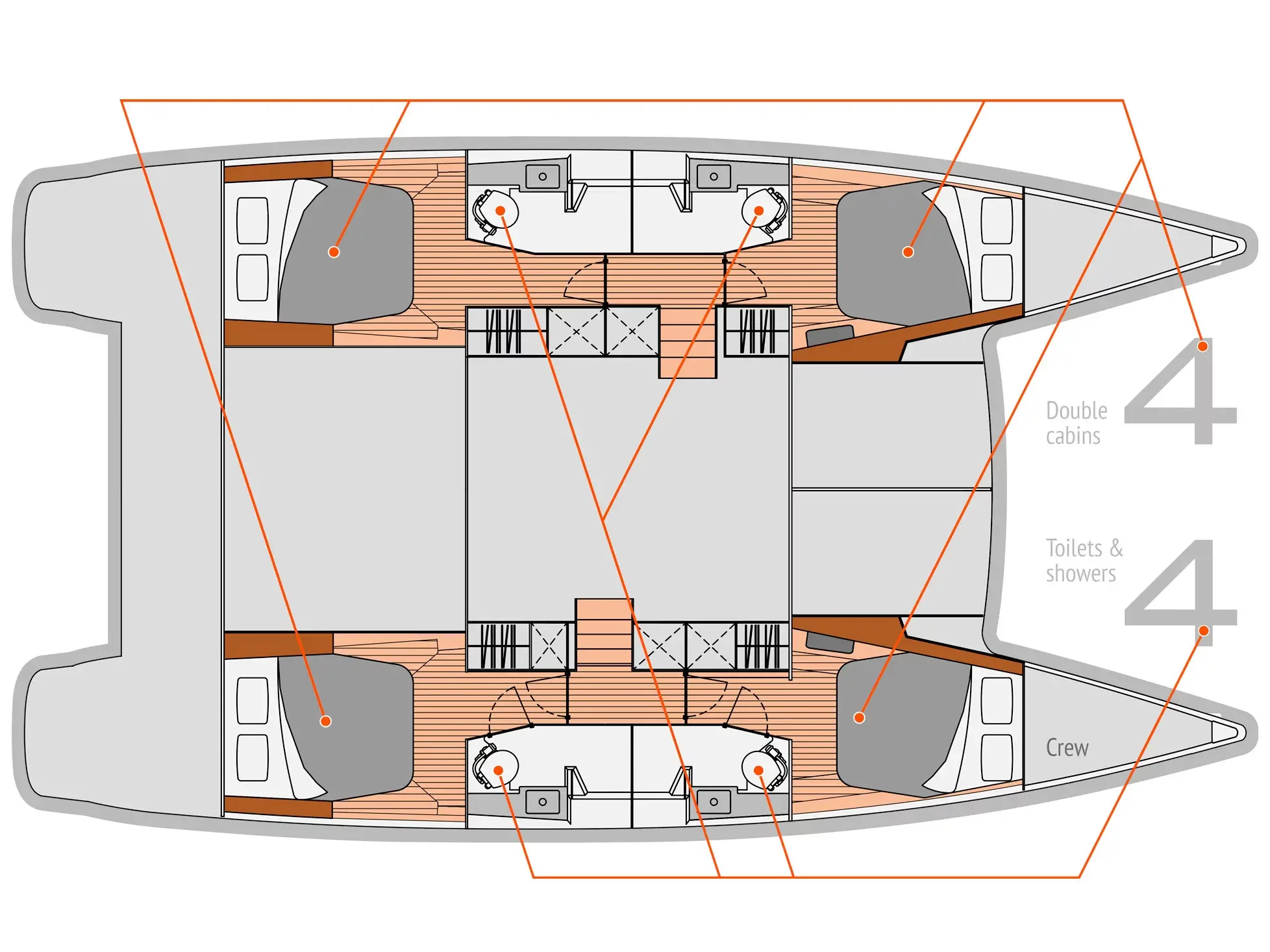 Helia 44 (4 cabs) (Lounge) Plan image - 5