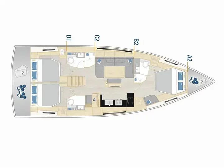 Hanse 460 (Felice) Plan image - 4