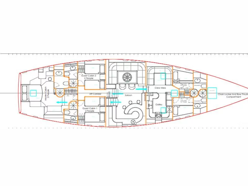 Jongert Yachts 29m (Colombaio) Plan image - 2