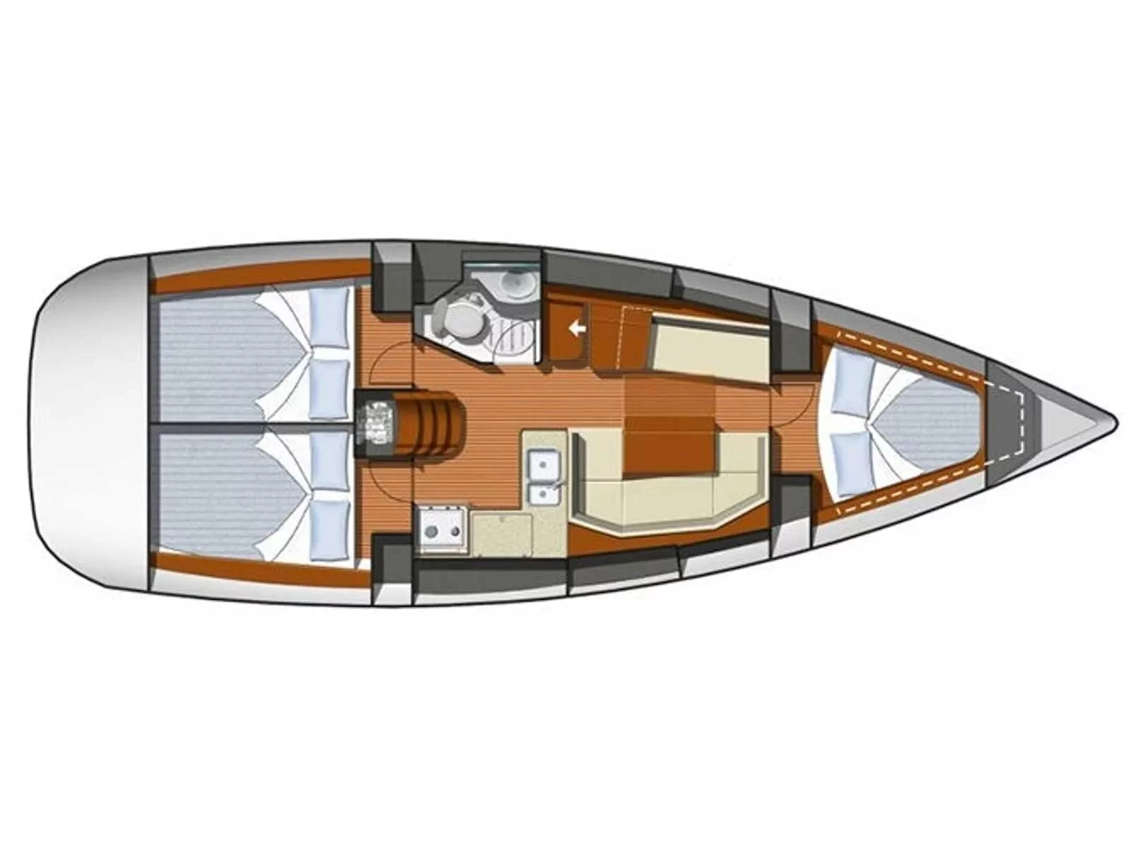 Sun Odyssey 36i (Frivola) Plan image - 5