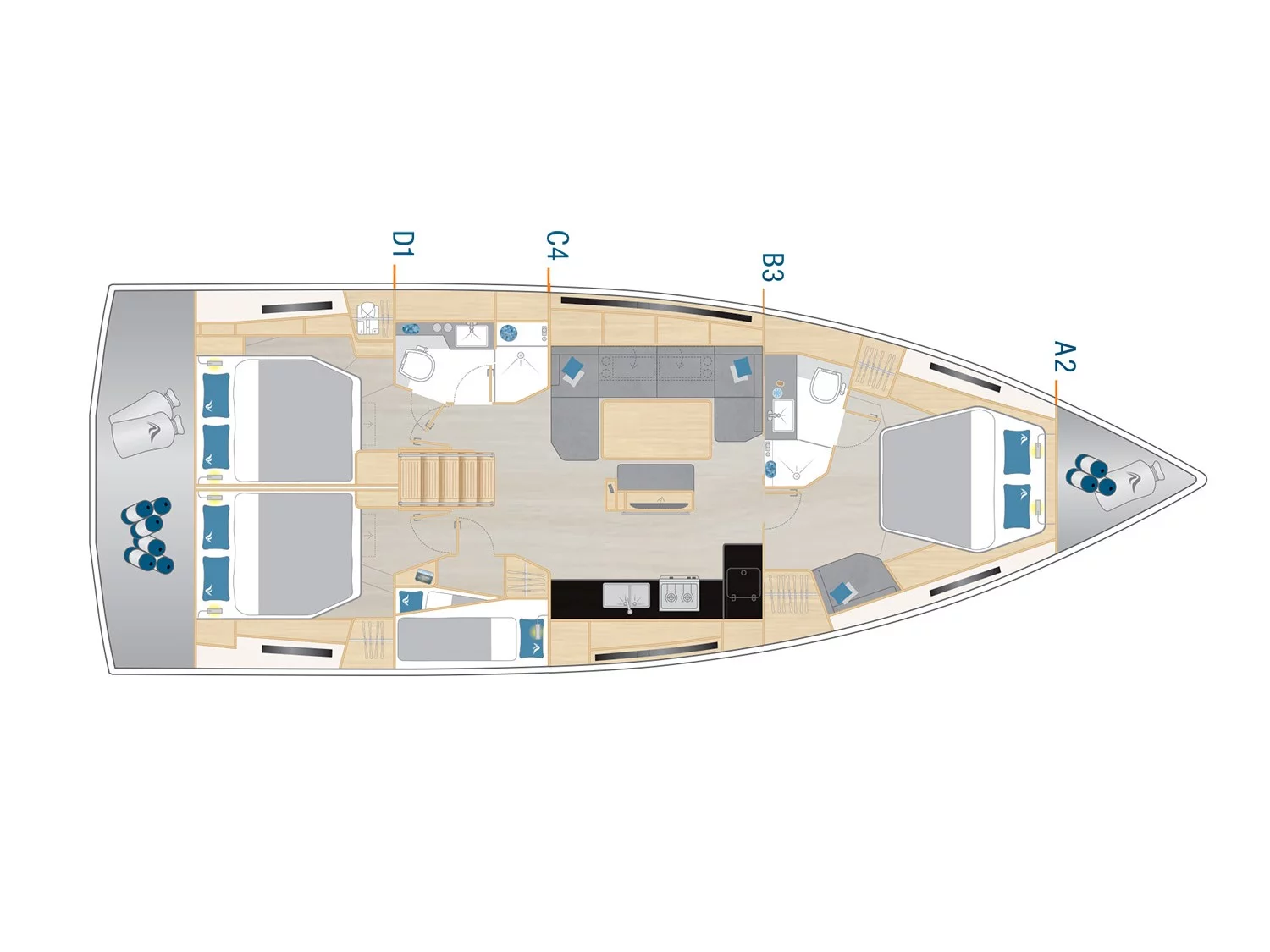 Hanse 460 (DORiS) Plan image - 1