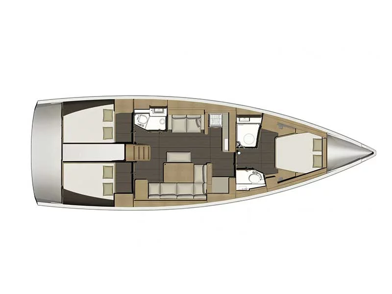 Dufour 460 GL 3 cab (Avalon II) Plan image - 9