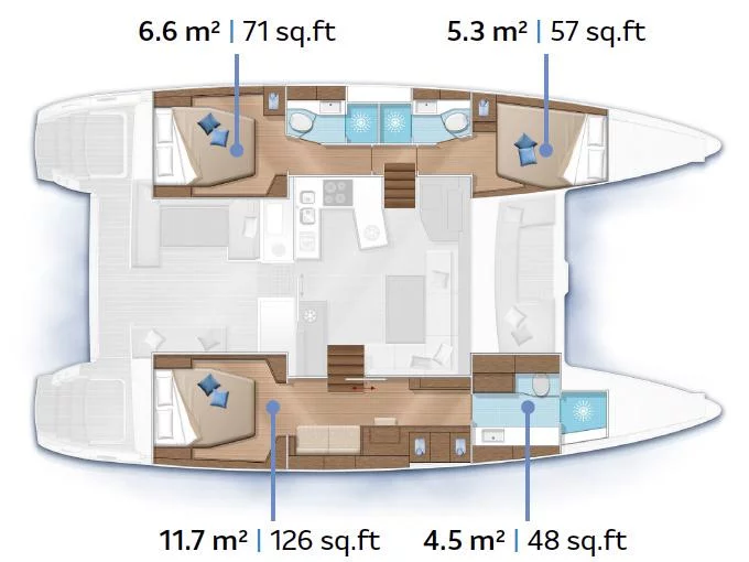 Lagoon 450 Sport (Ocean Dreams I) Plan image - 6