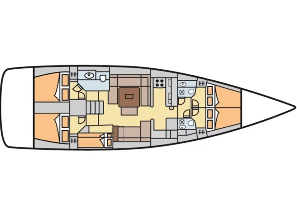Dufour 500 Grand Large (Maestro S) Plan image - 3