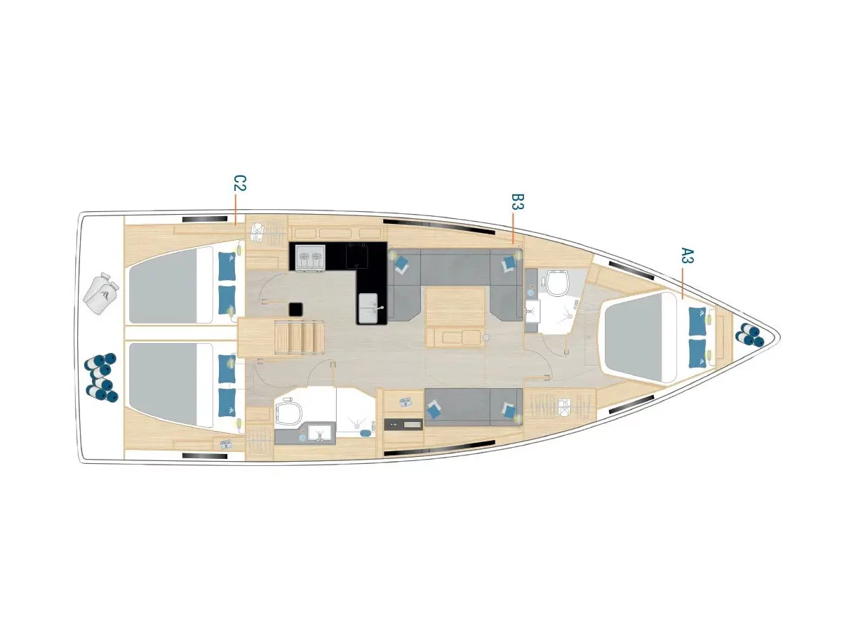 Hanse 410 (Al Dente) Plan image - 1