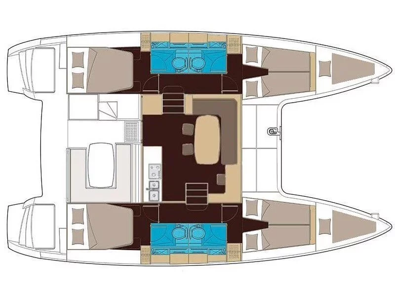 Lagoon 400 S2 (Esmeralda) Plan image - 3