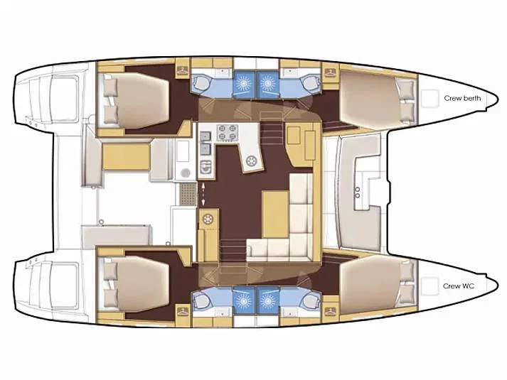 Lagoon 450 (La Luna) Plan image - 3