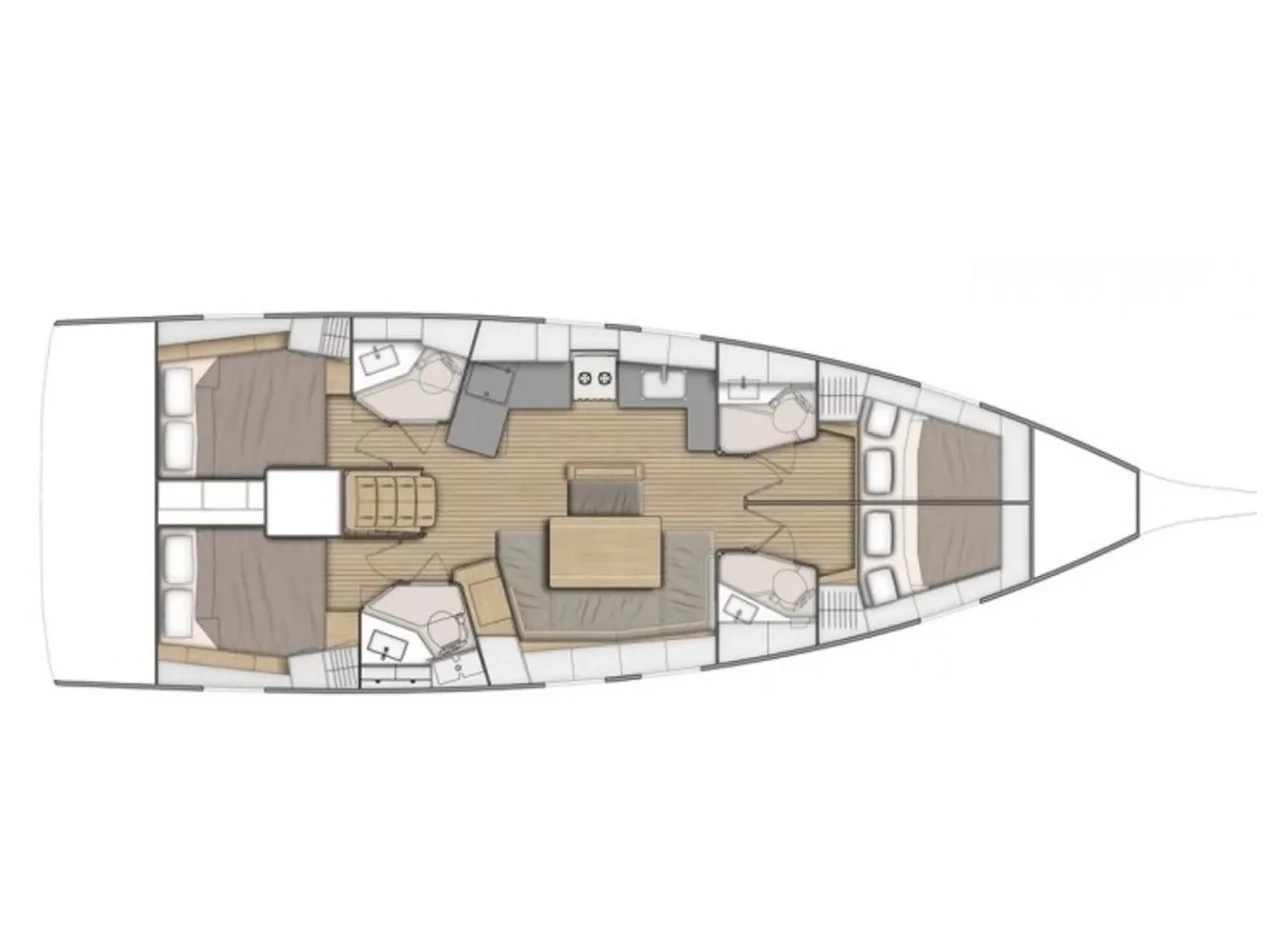 Oceanis 46.1 (Filira) Plan image - 3