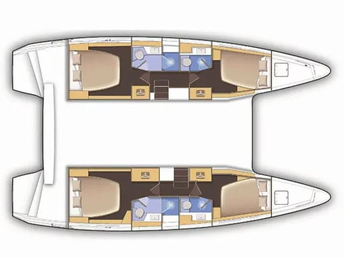 Lagoon 42 (ALBERTINA 2025 refit -, , Solar, Electric winch, remote control gangway) Plan image - 6