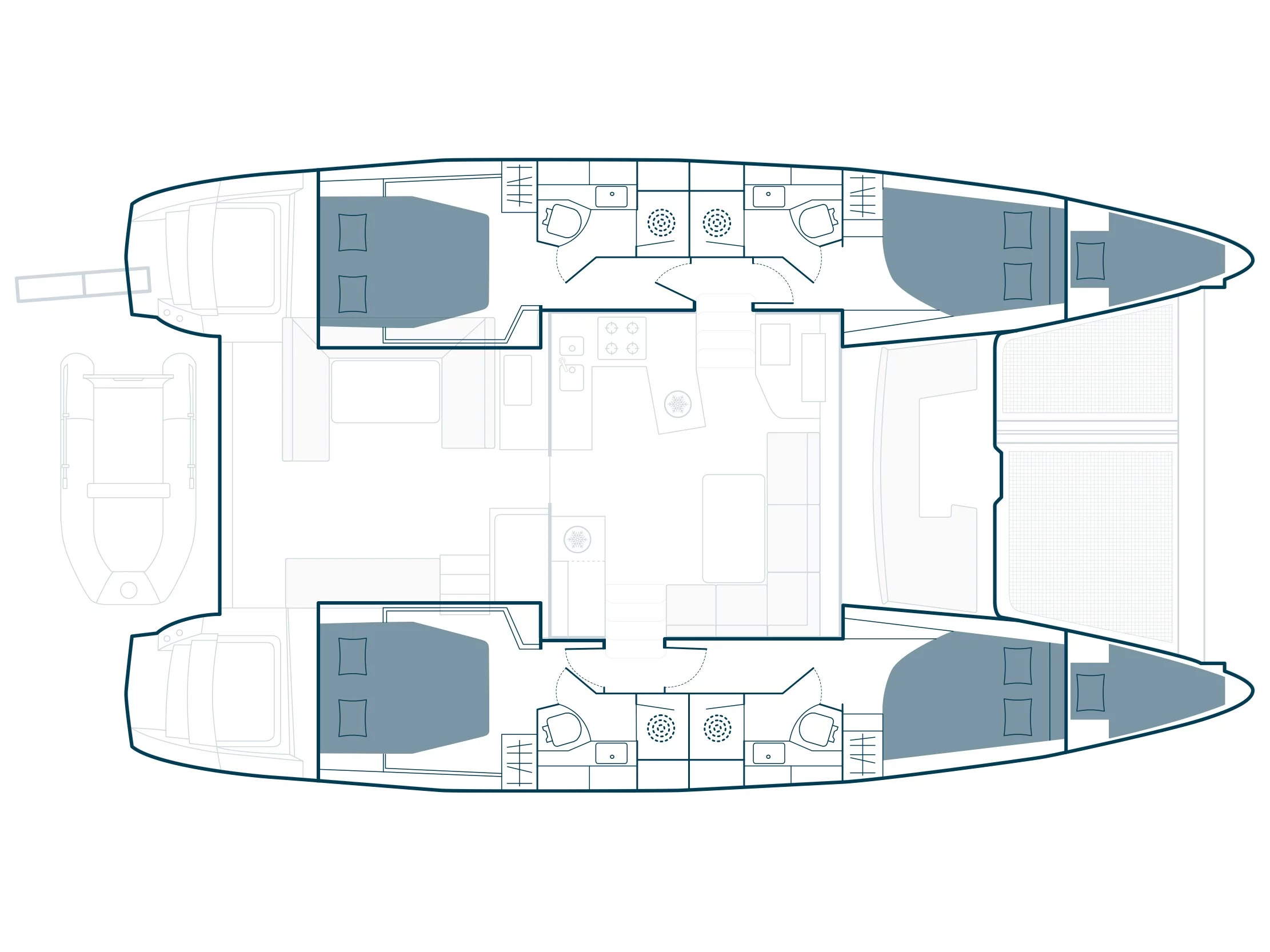 Lagoon 450 Sport (Salty Love) Plan image - 7